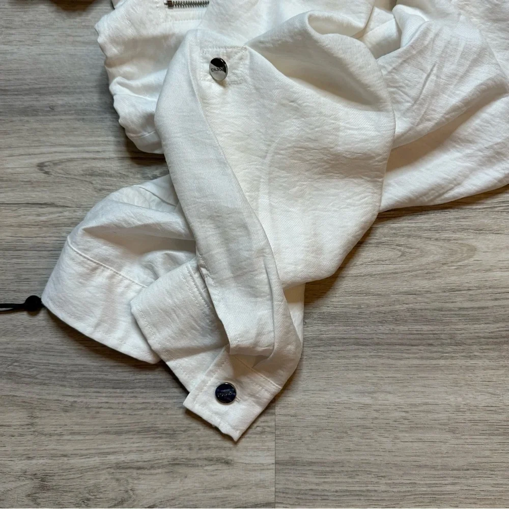 NWT DKNY Women's Drawstring Zip-up Lightweight Jacket Large